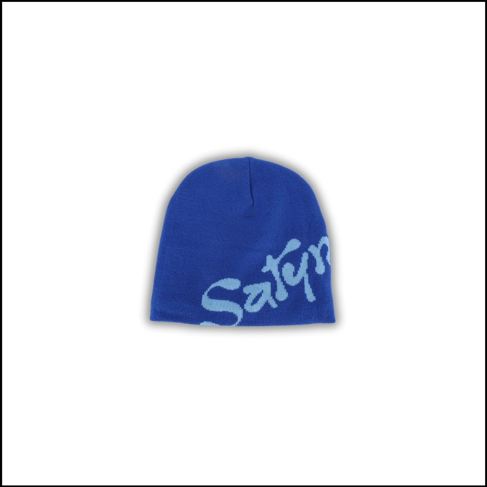 SatynBeanie Blue - Satijn binnen